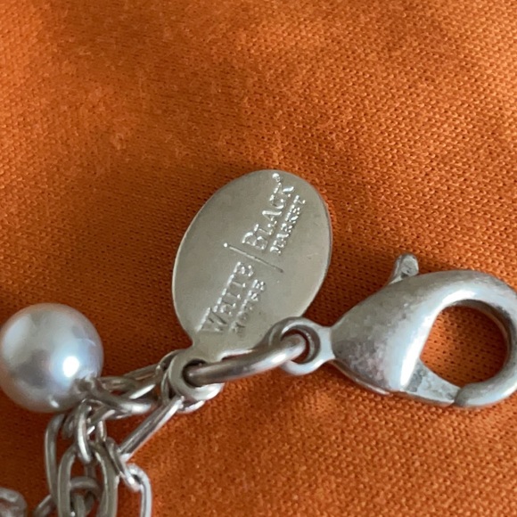 WHBM silver and pearl multi row dangling bracelet - Picture 3 of 3